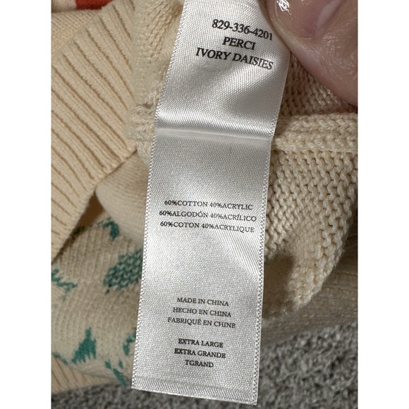 Rails Perci Floral Print Sweater XL MSRP $198 - Picture 6 of 9